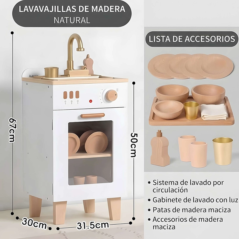 COCINA LAVAVAJILLAS DE MADERA CON ESTILO - 2