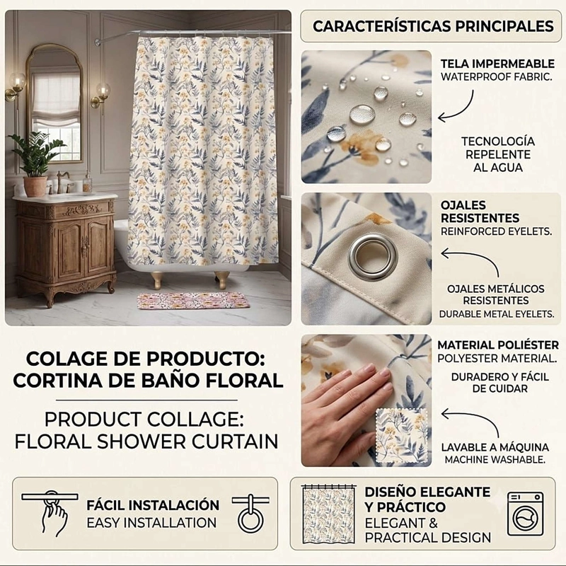 CORTINA DE BAÑO + FORRO A3 - 4