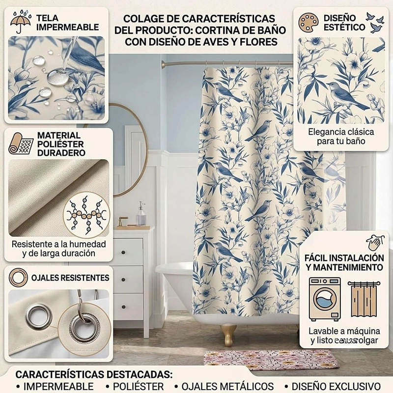 CORTINA DE BAÑO + FORRO A2 - 4