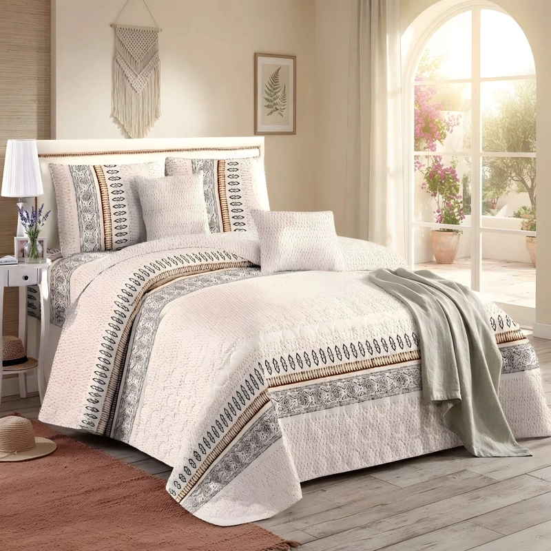 CUBRECAMA PREMIUM DE VERANO CON DISEÑO 1,5P B8 - 1