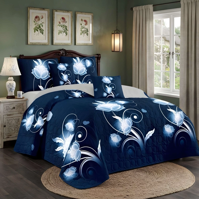 CUBRECAMA PREMIUM DE VERANO CON DISEÑO 2 PLAZA B8 - 1