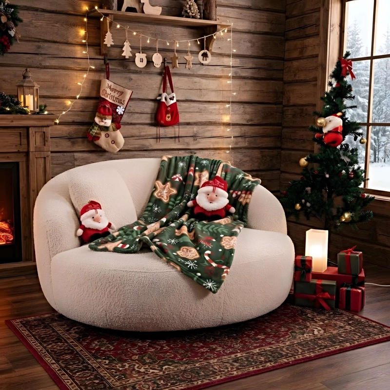 MANTA DECORATIVA NAVIDEÑA PARA SOFA 150X200 CM N02 - 2