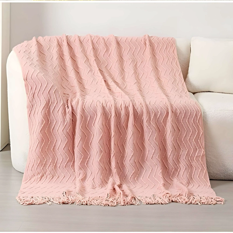 MANTA DECORATIVA CON DISEÑO LINEAS ZIGZAG 127X172 CM M04 - 4