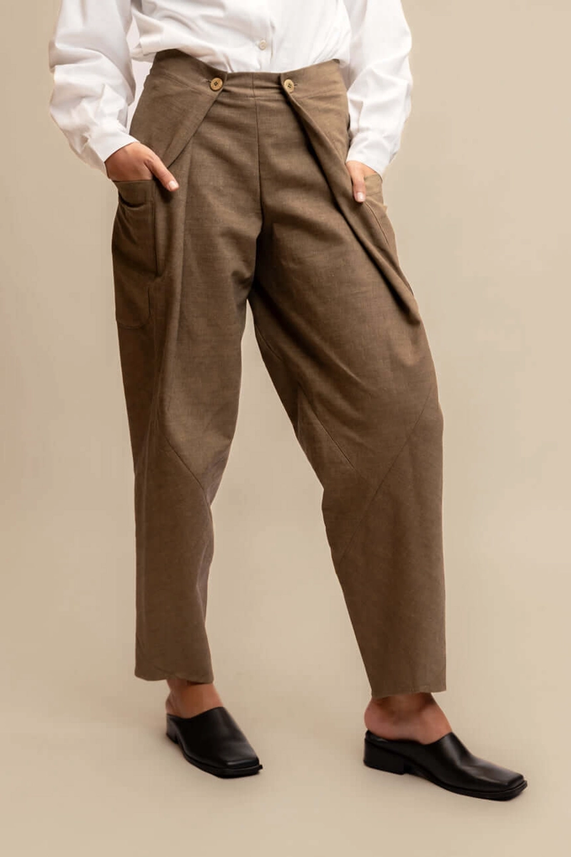 PANTALON DERIVA DENIM CAFE - 1