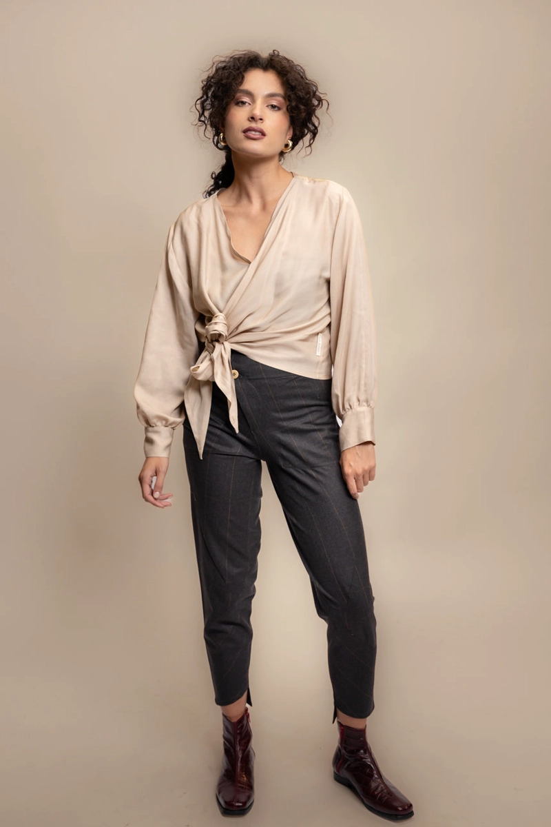 BLUSON DE VALLE TENCEL BEIGE - 3