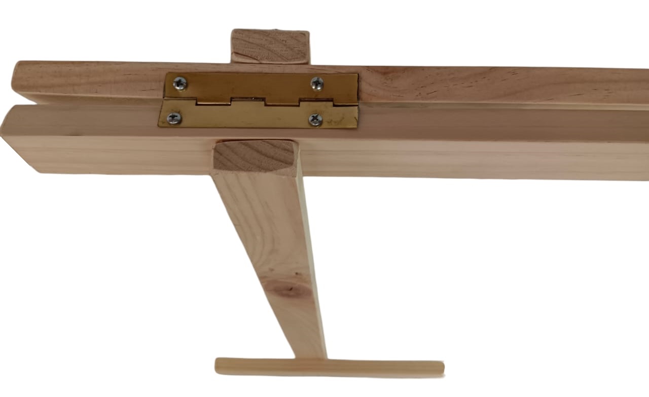 CABALLETE PLEGABLE DE MADERA . UNICO CON BISAGRAS Y TORNILLOS - 3