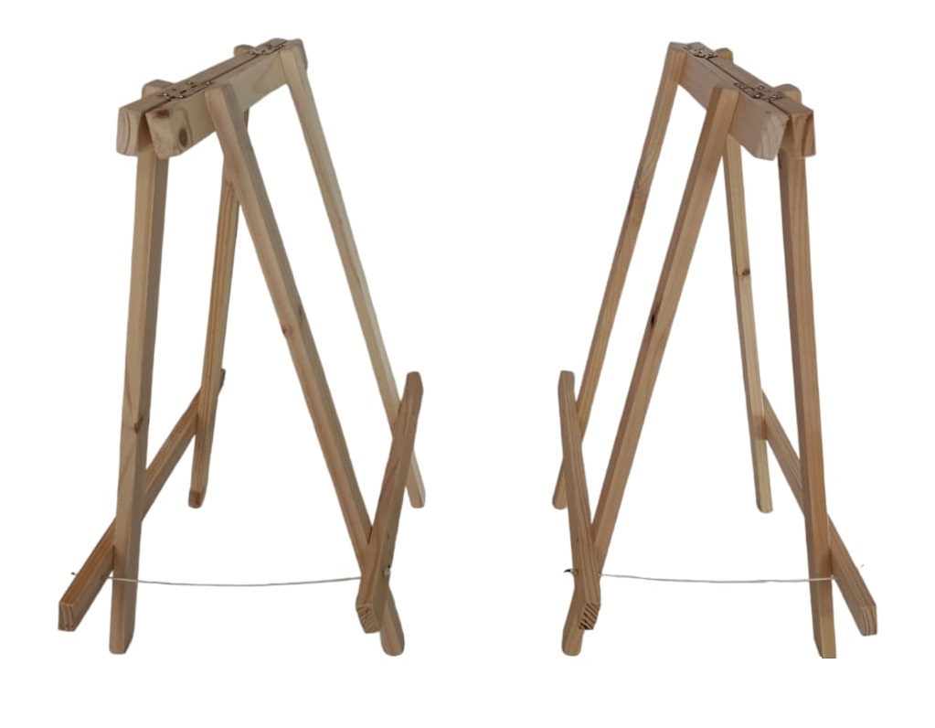CABALLETE PLEGABLE DE MADERA . UNICO CON BISAGRAS Y TORNILLOS - 5