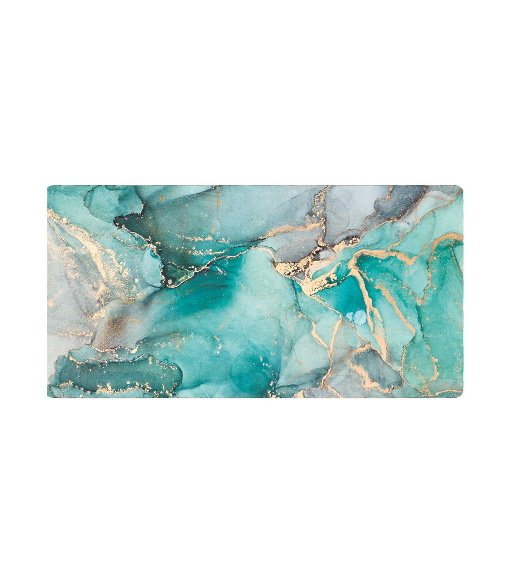 MOUSE PAD XL OFICINA MÁRMOL TURQUESA 40X70 CM - 1