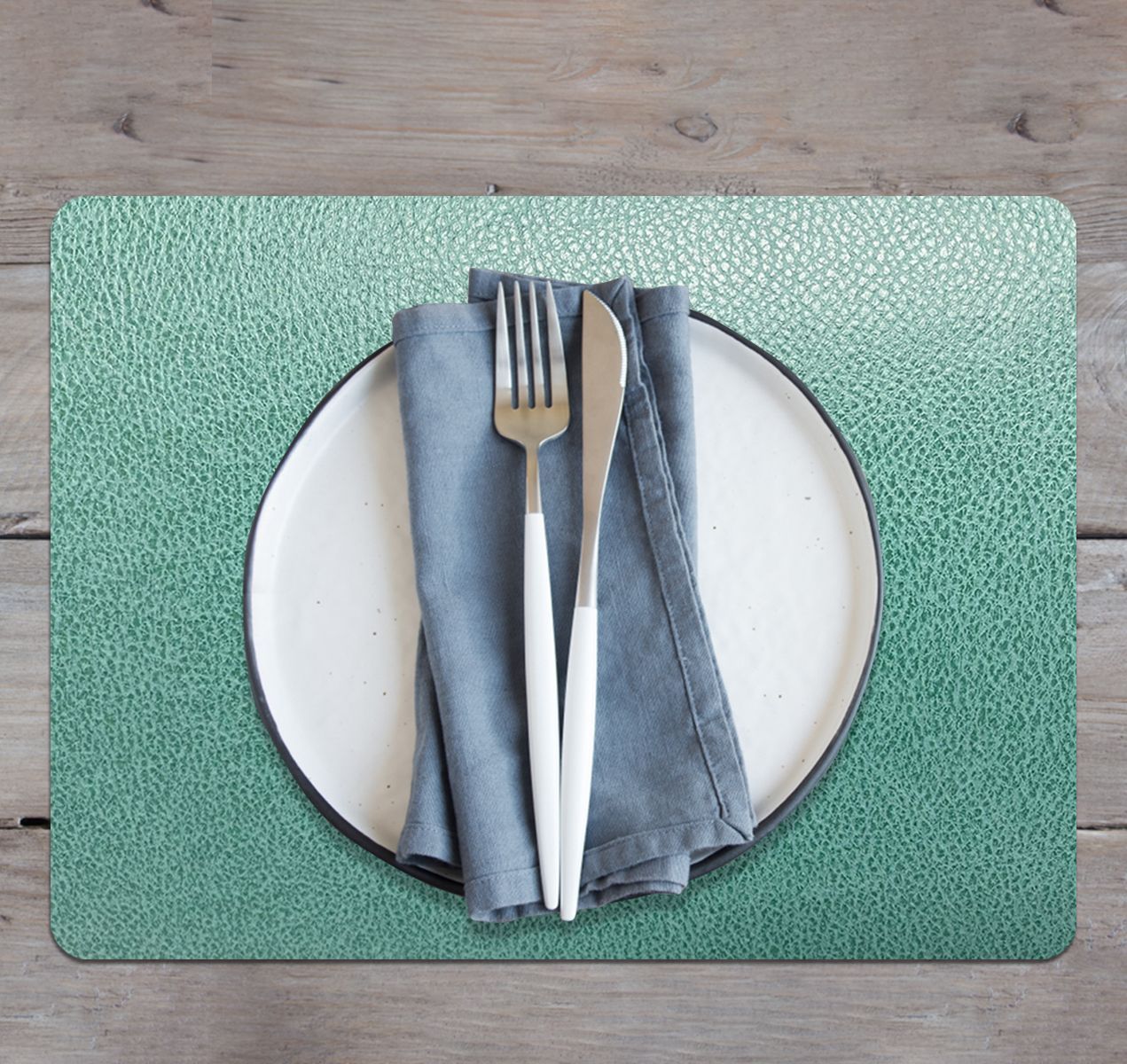 SET DE 6 INDIVIDUALES NOVO CUERO GREEN - 3