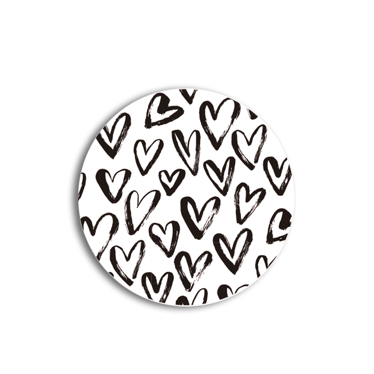 SET 6 INDIVIDUALES LOVE POP ART REDONDO - 1