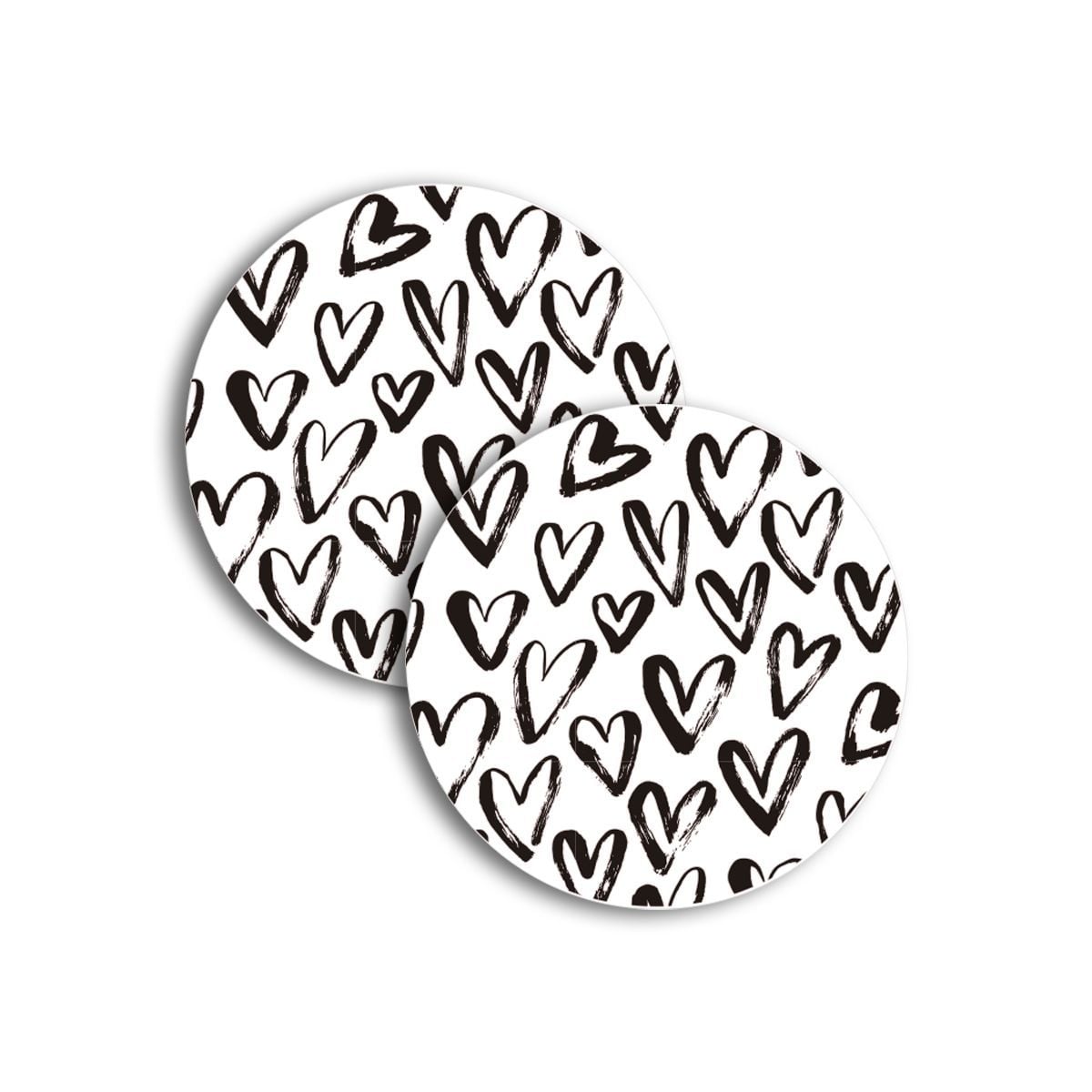 SET 6 INDIVIDUALES LOVE POP ART REDONDO - 2