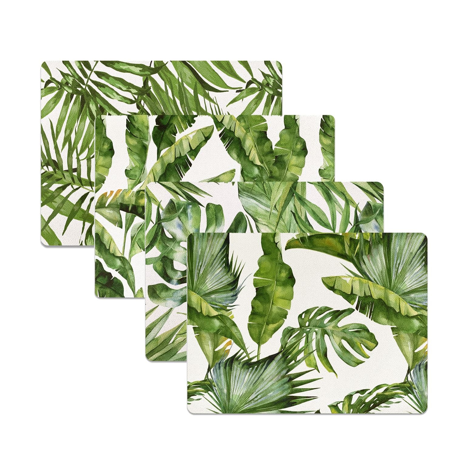 SET 4 INDIVIDUALES PLANTAS RECTANGULAR - 2