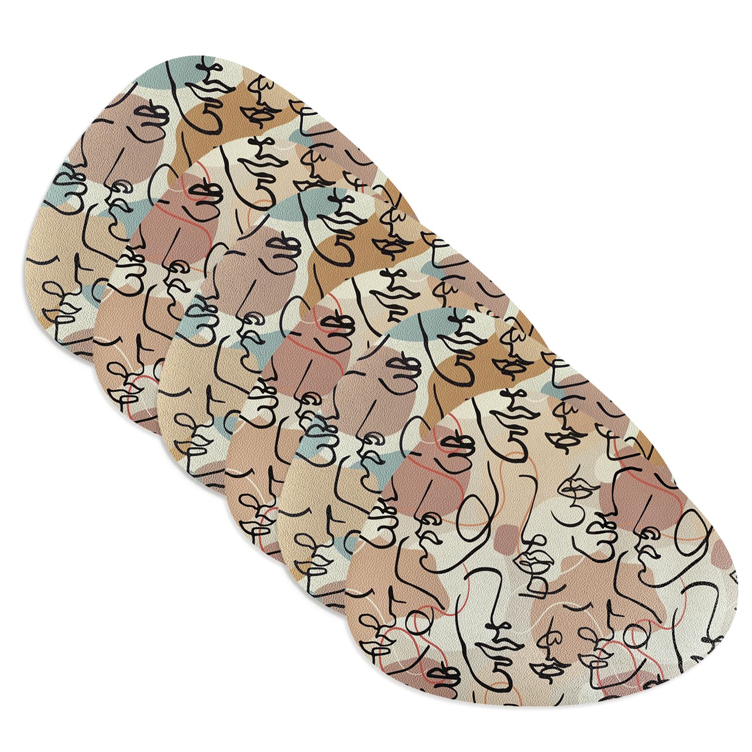 SET 6 INDIVIDUALES CARAS STONE - 2