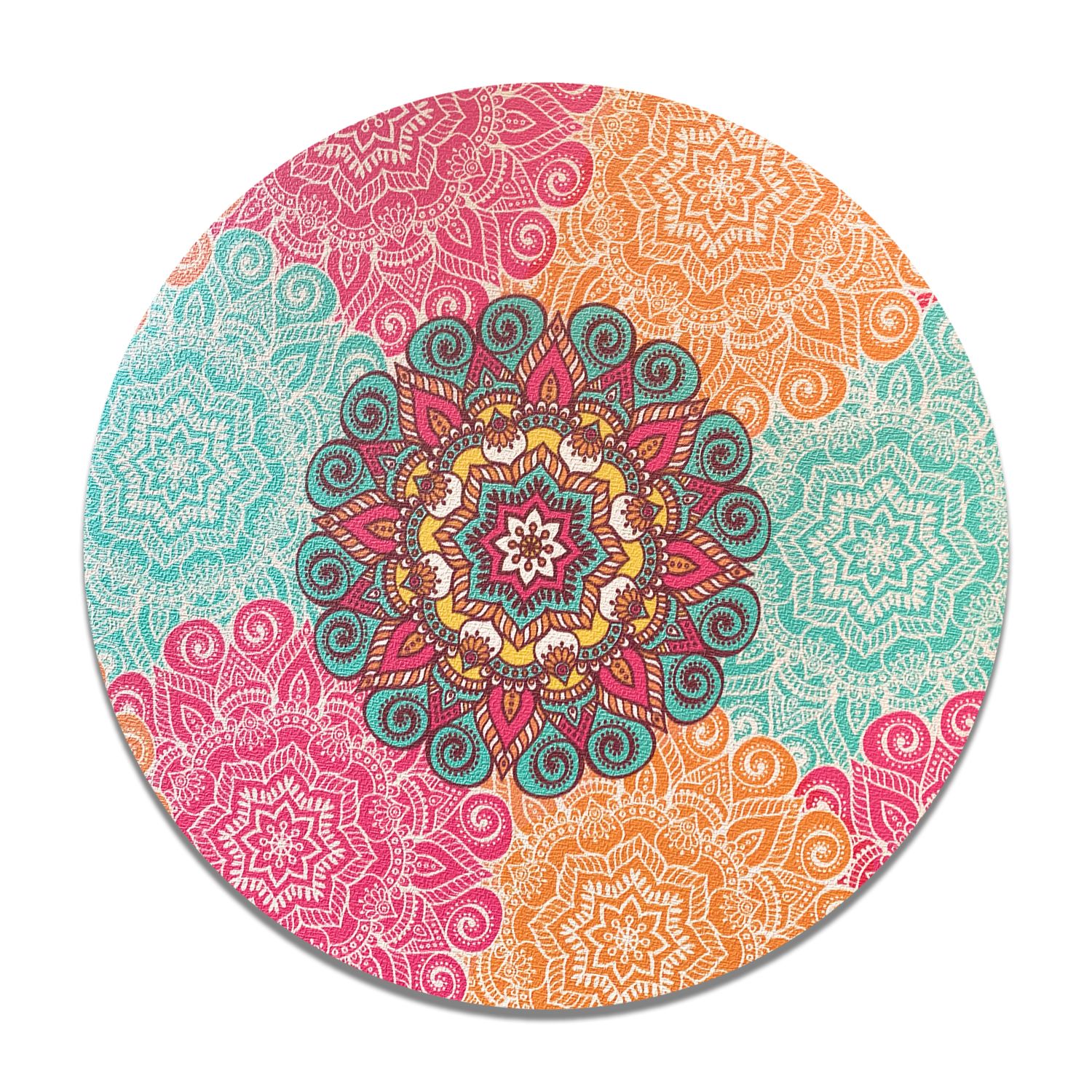 SET 6 INDIVIDUALES MANDALAS REDONDO - 1