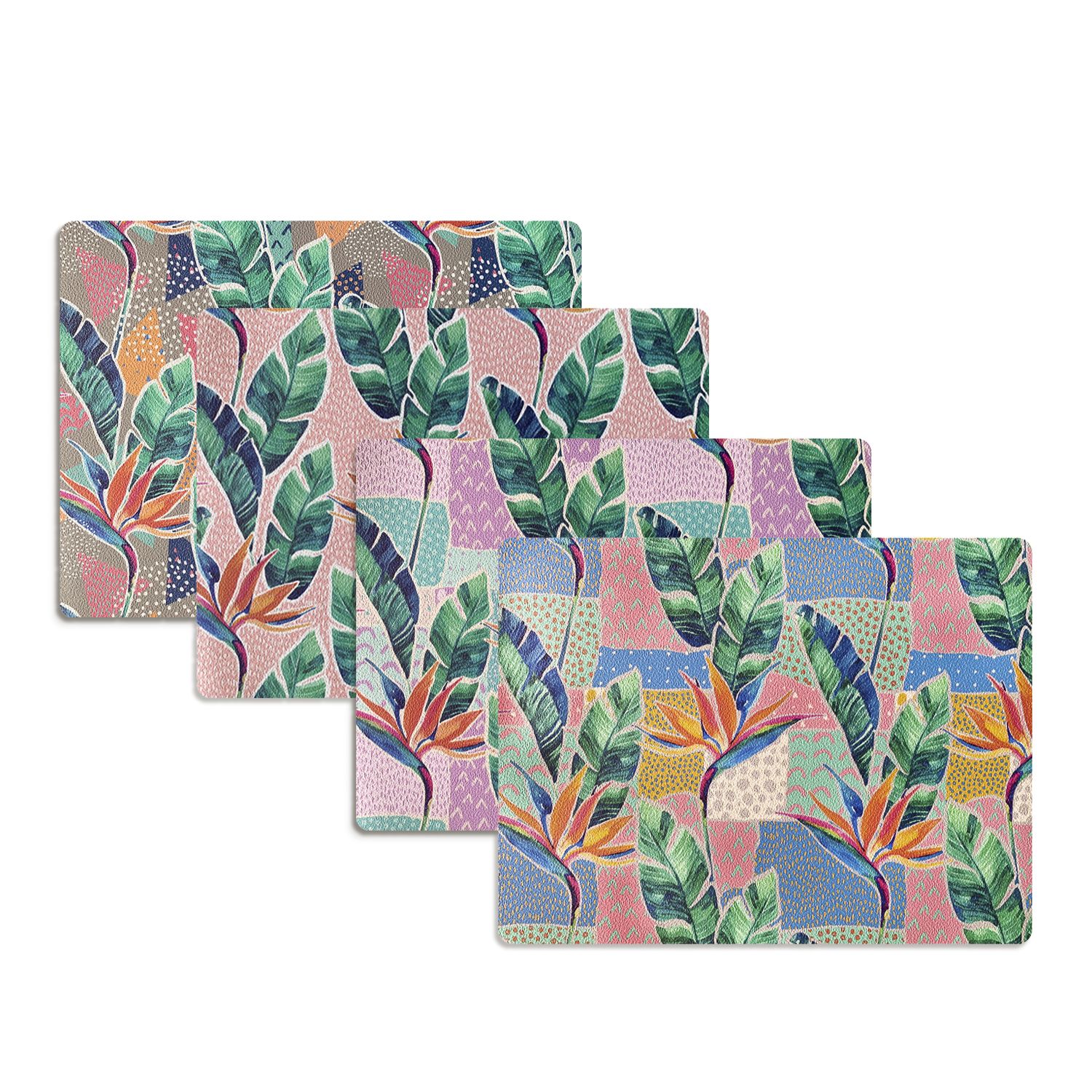 SET 4 INDIVIDUALES AVE DEL PARAÍSO RECTANGULAR - 2
