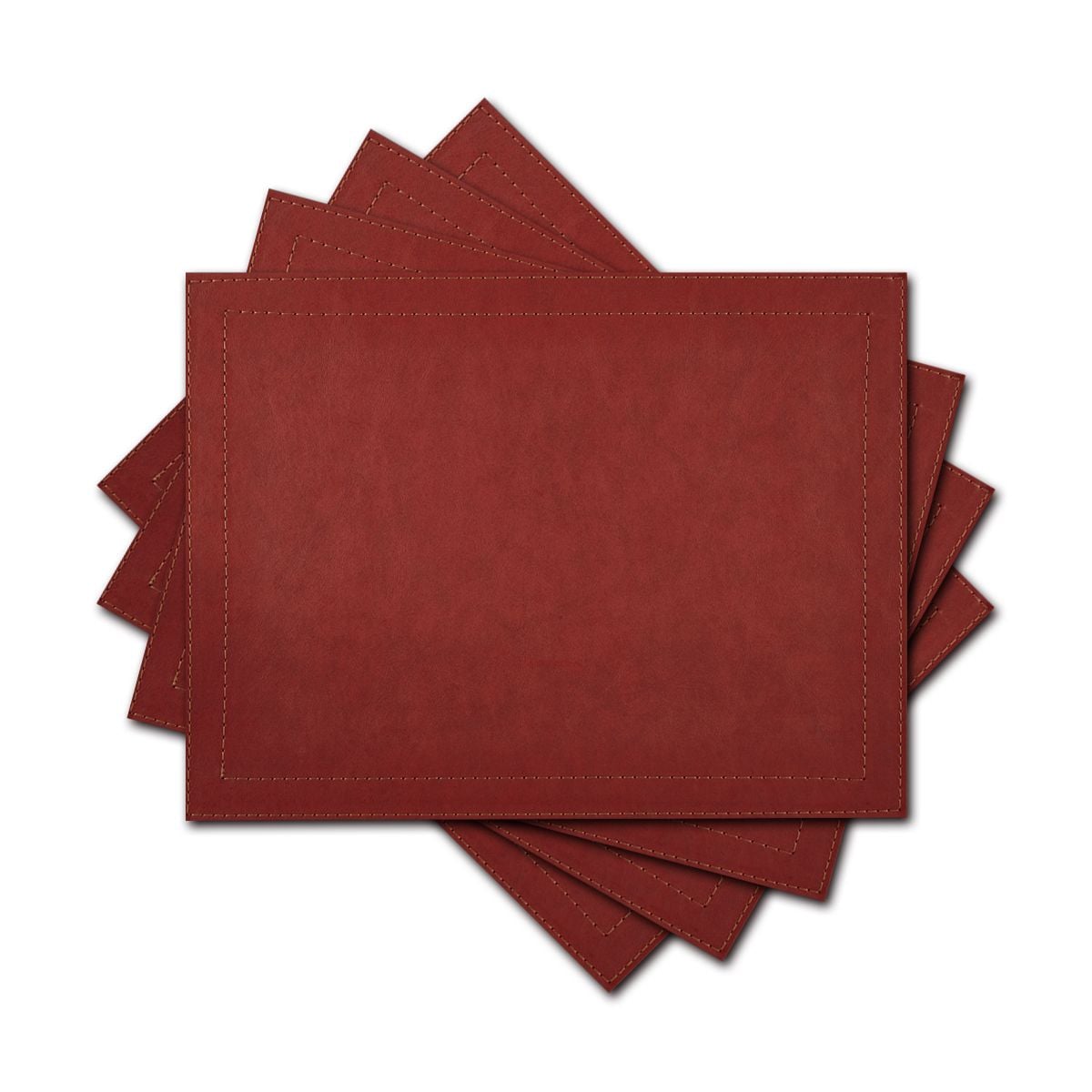 SET 4 INDIVIDUALES ROJO RECTANGULAR - 2