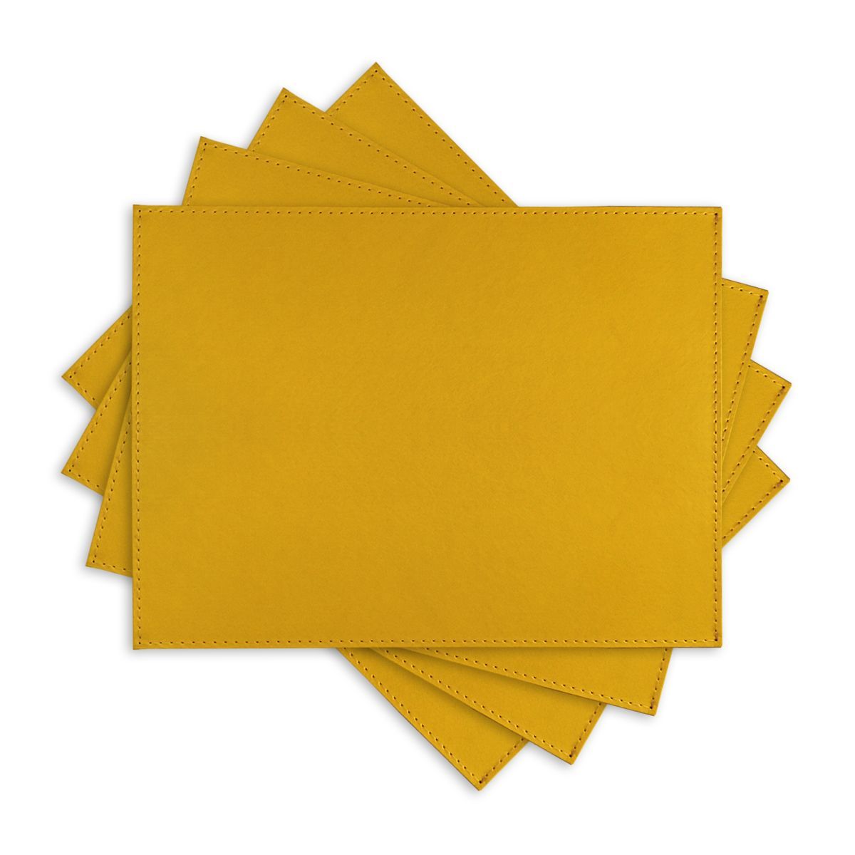 SET 4 INDIVIDUALES AUBREY YELLOW RECTANGULAR - 2