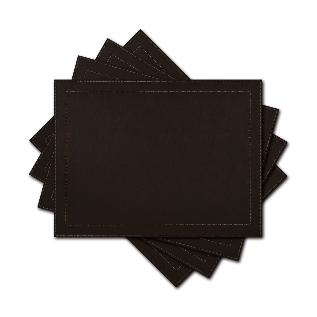 SET 4 INDIVIDUALES CAFÉ RECTANGULAR - 2