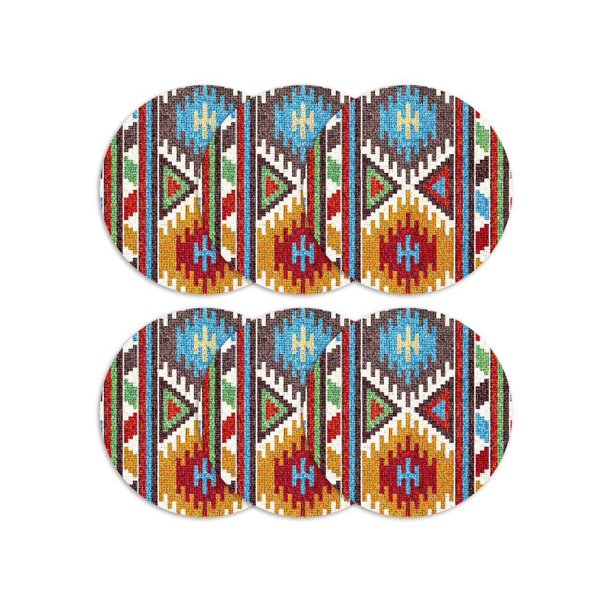 SET 6 INDIVIDUALES KILIM REDONDO - 3