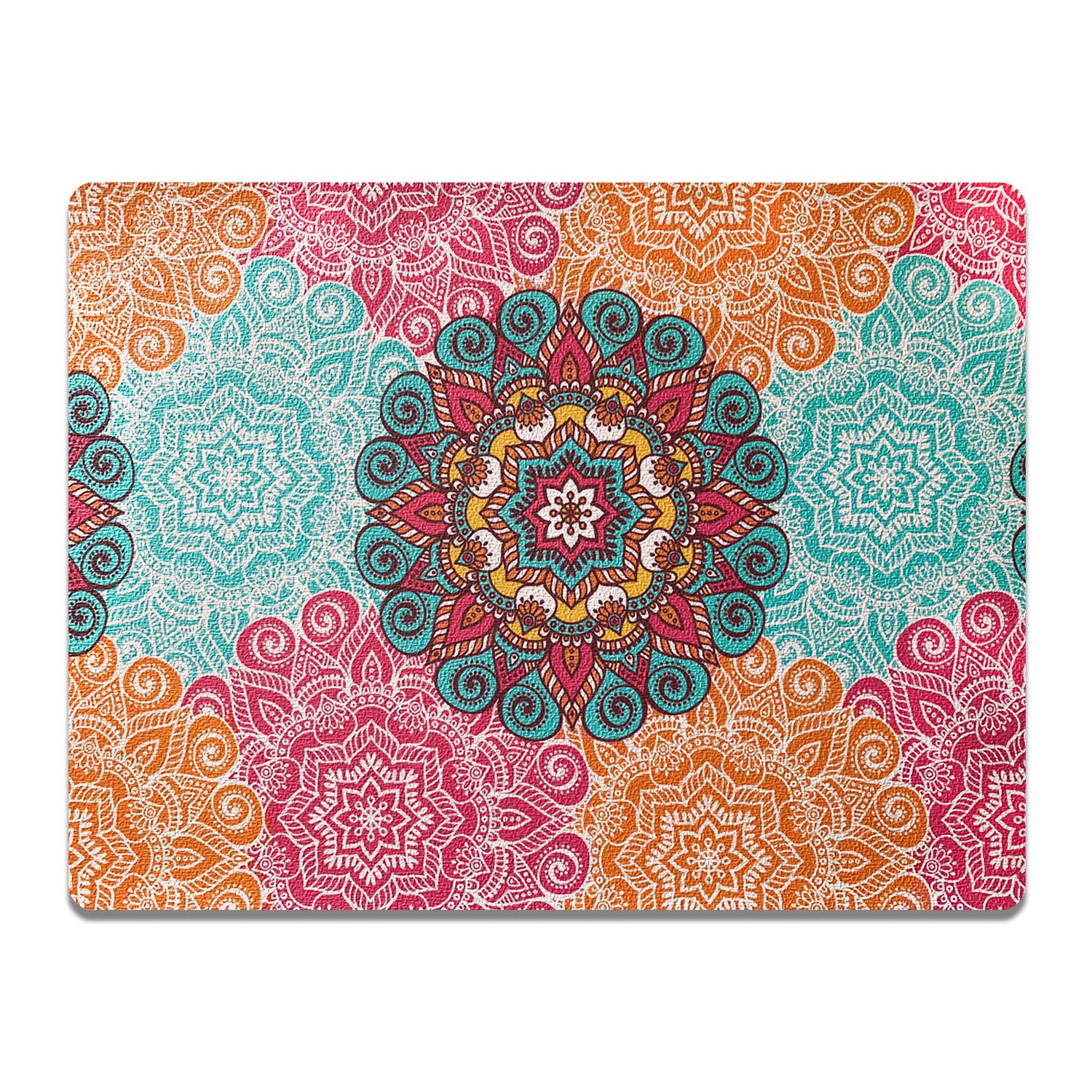 SET 4 INDIVIDUALES MANDALAS RECTANGULAR - 1