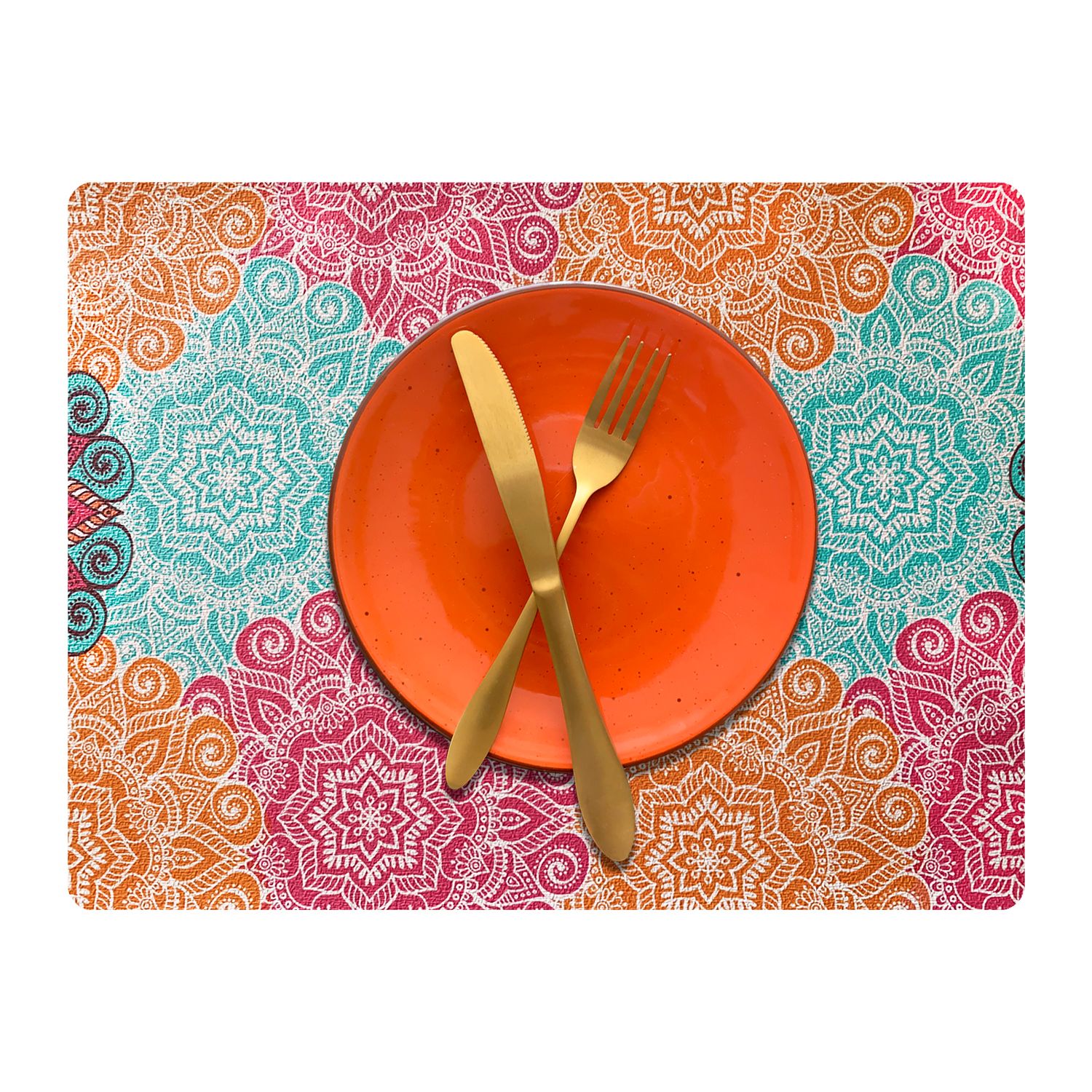 SET 4 INDIVIDUALES MANDALAS RECTANGULAR - 3