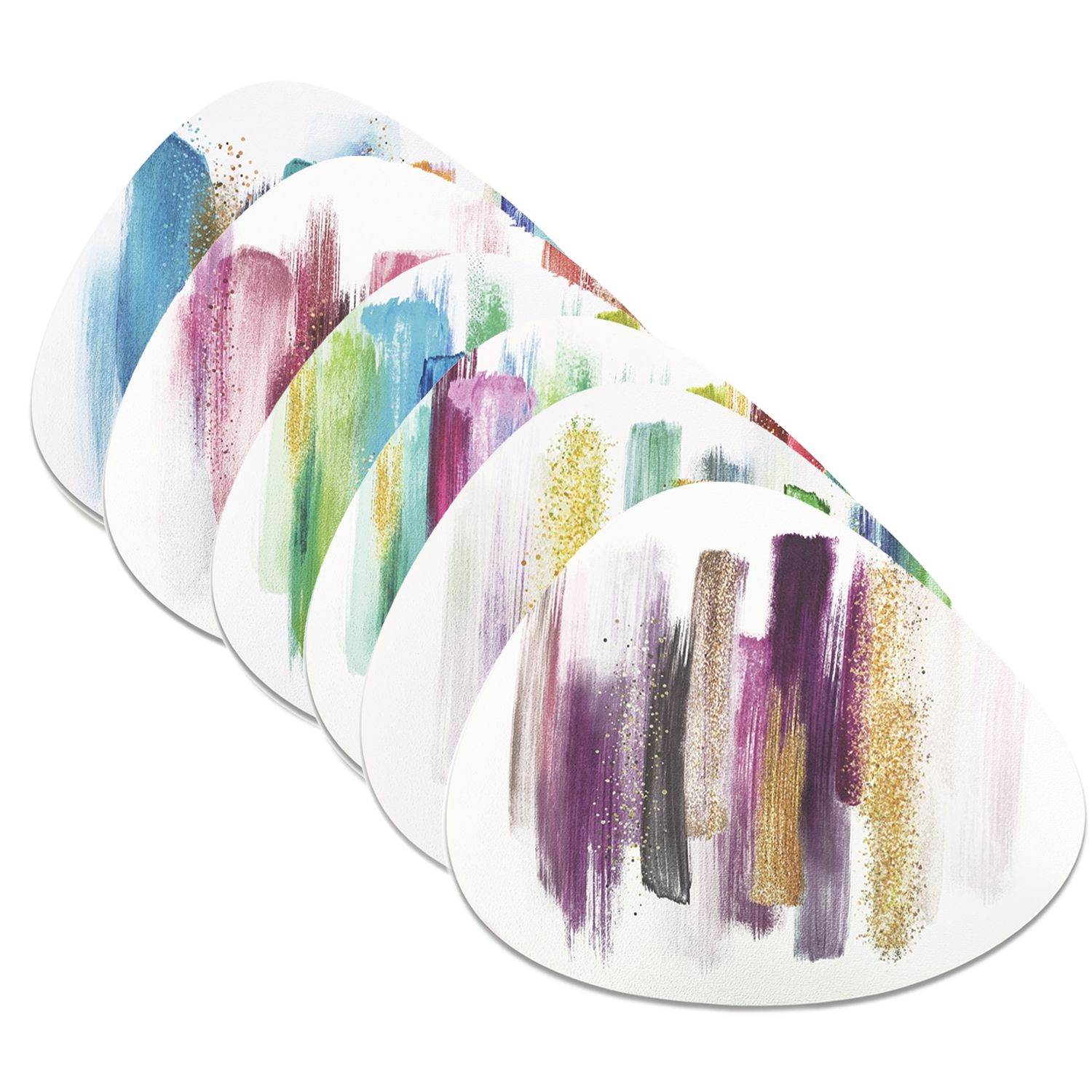 SET 6 INDIVIDUALES PINCELADAS STONE - 2