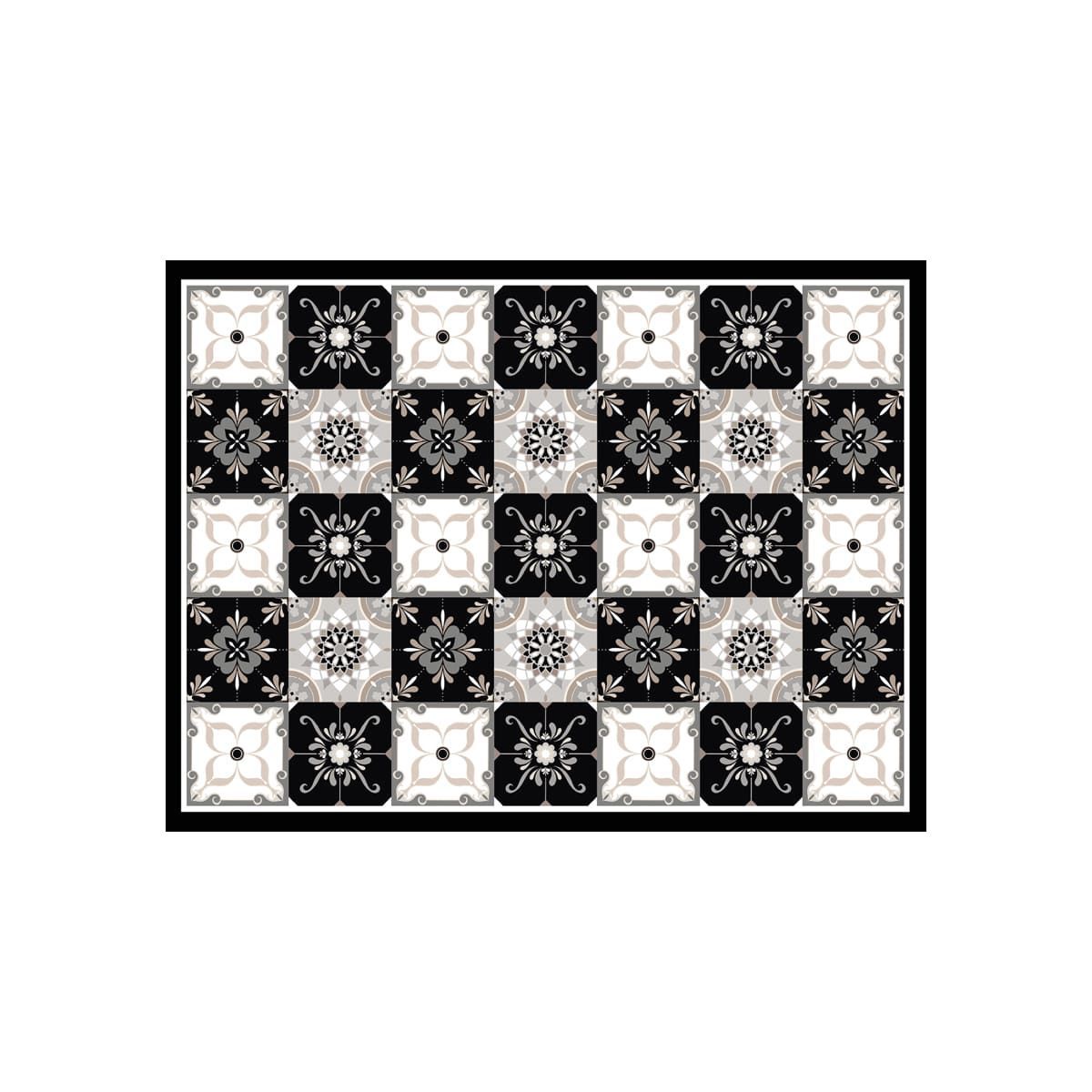 ALFOMBRA VINÍLICA BALDOSA CLÁSICA GRIS 70X100CM - 1