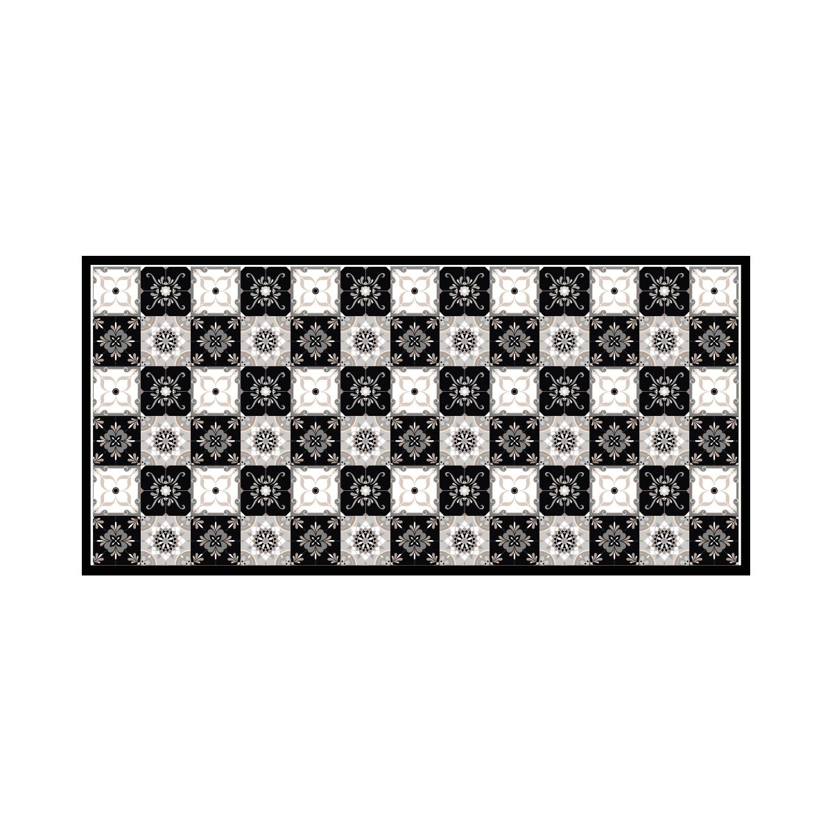 ALFOMBRA VINÍLICA BALDOSA CLÁSICA GRIS 70X100CM - 8