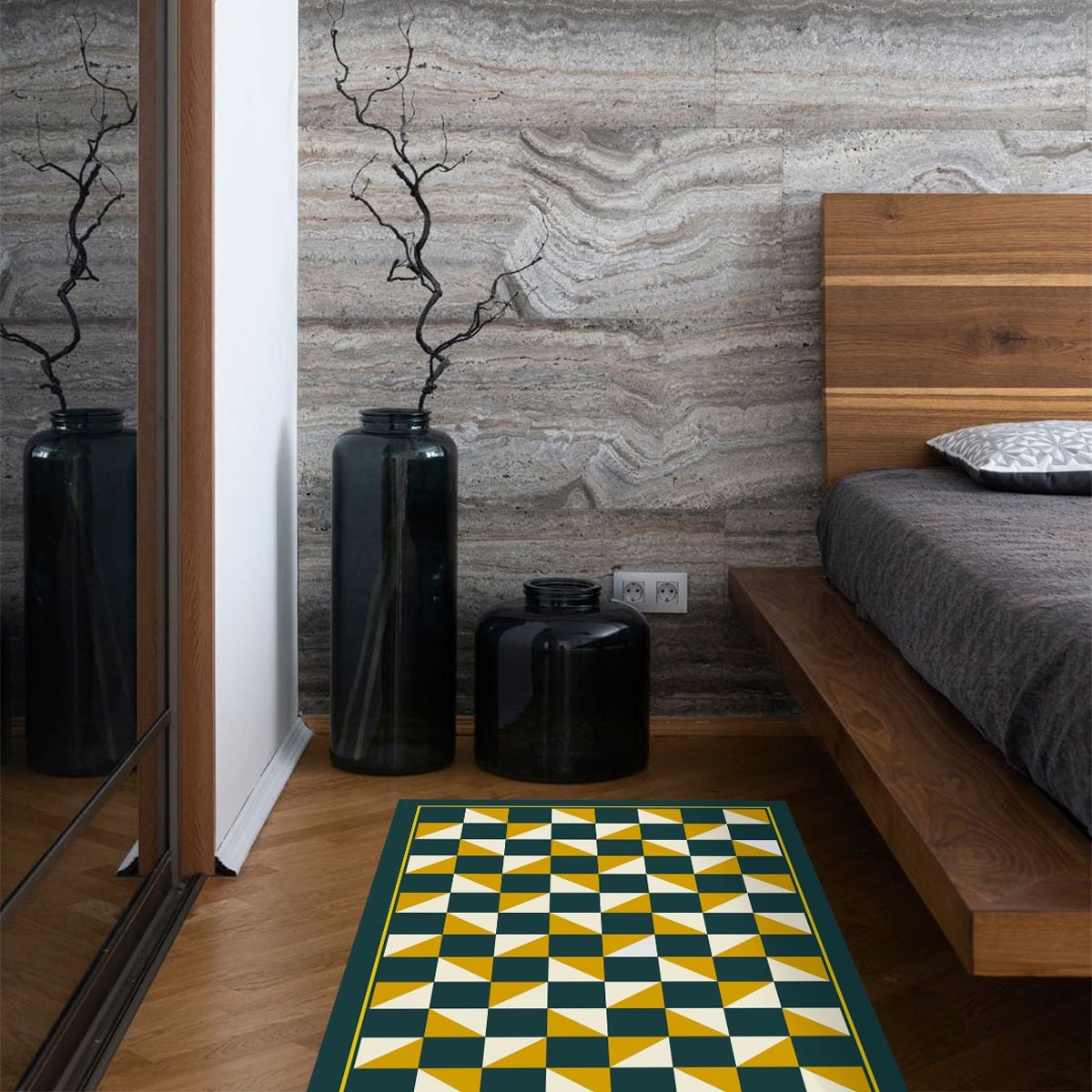 ALFOMBRA VINÍLICA LIVING TABLERO MUSTARD 140X220 CM - 4