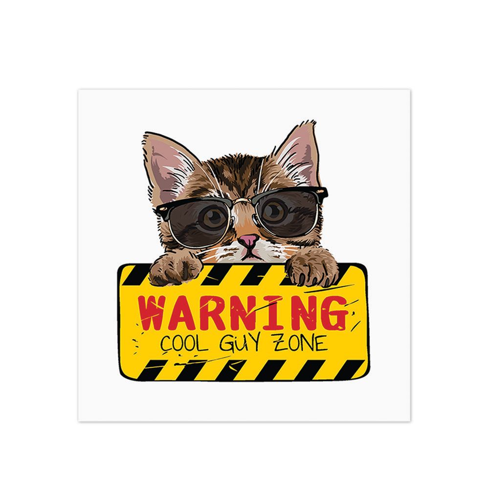 ALFOMBRA VINÍLICA PET WARNING CAT 70X70 CM - 1