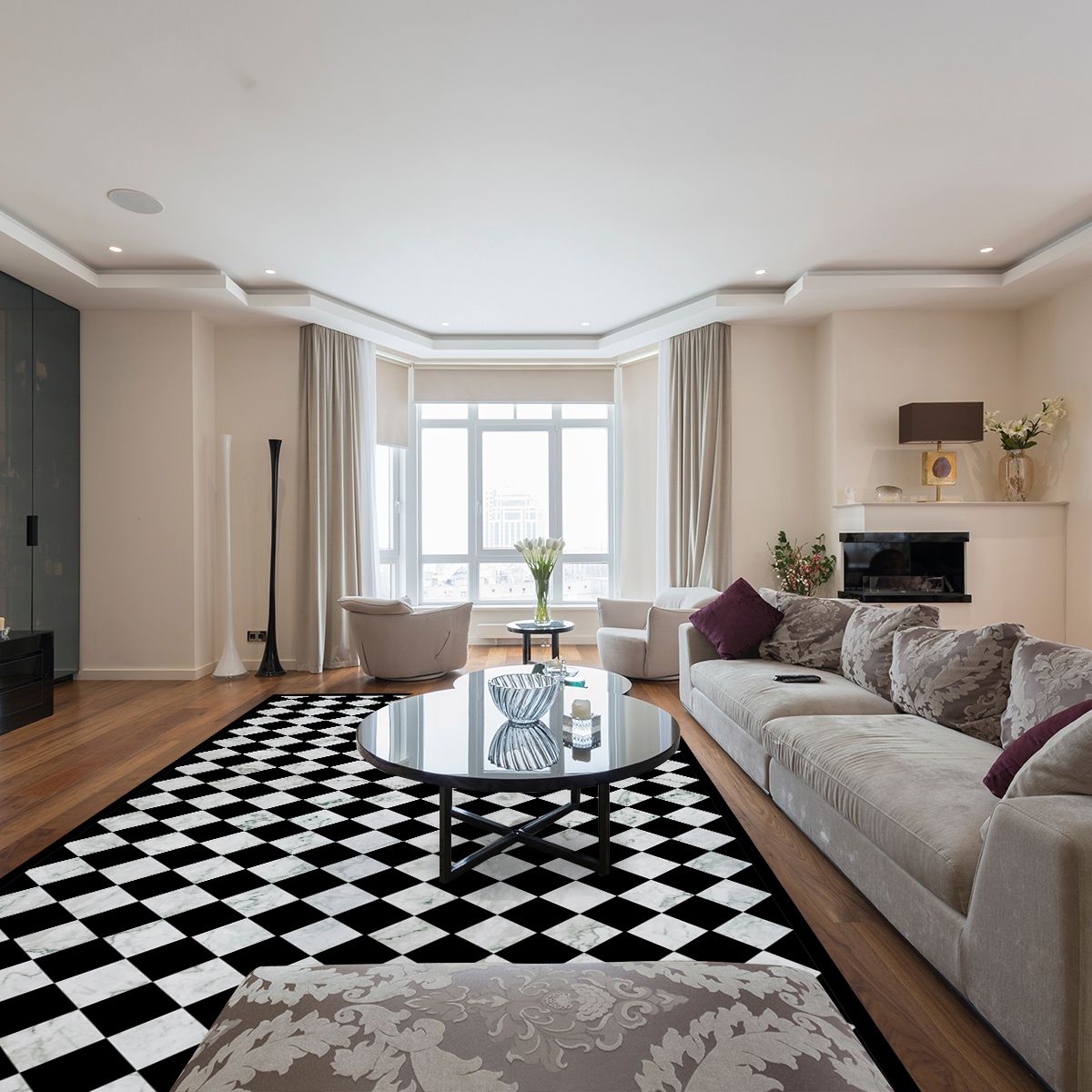 ALFOMBRA VINÍLICA ROMBO DAMA MEDIUM MARBLE 140X220 CM - 2