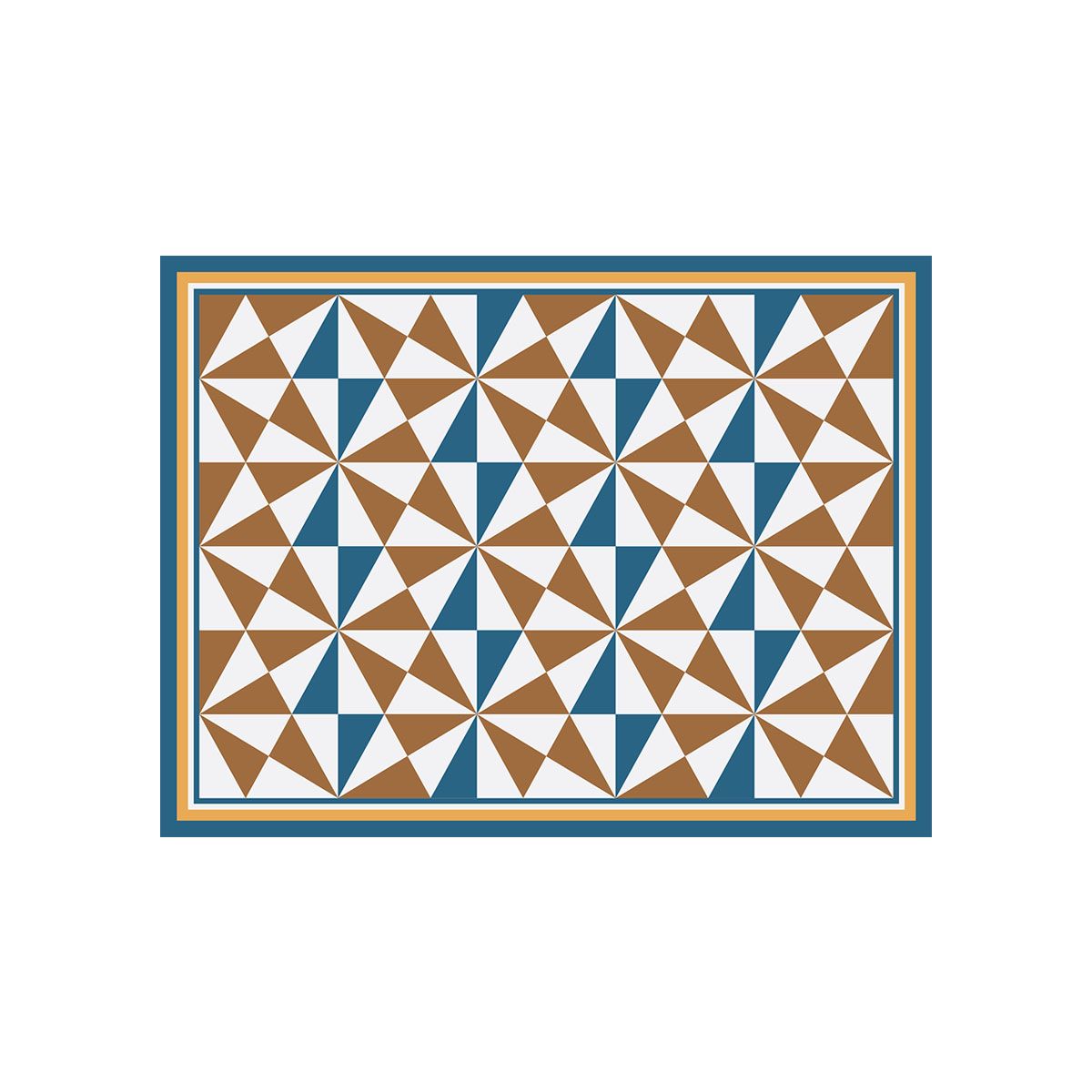 ALFOMBRA VINÍLICA LIVING  PIRÁMIDE OCEAN 70X140 CM - 1