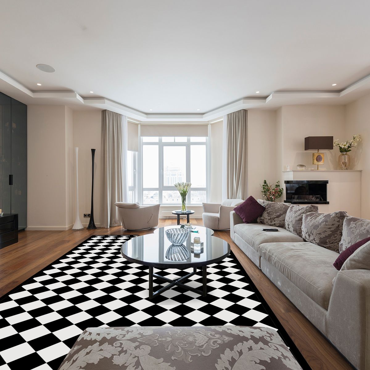 ALFOMBRA VINÍLICA LIVING ROMBO DAMA MEDIUM 140X180 CM - 2