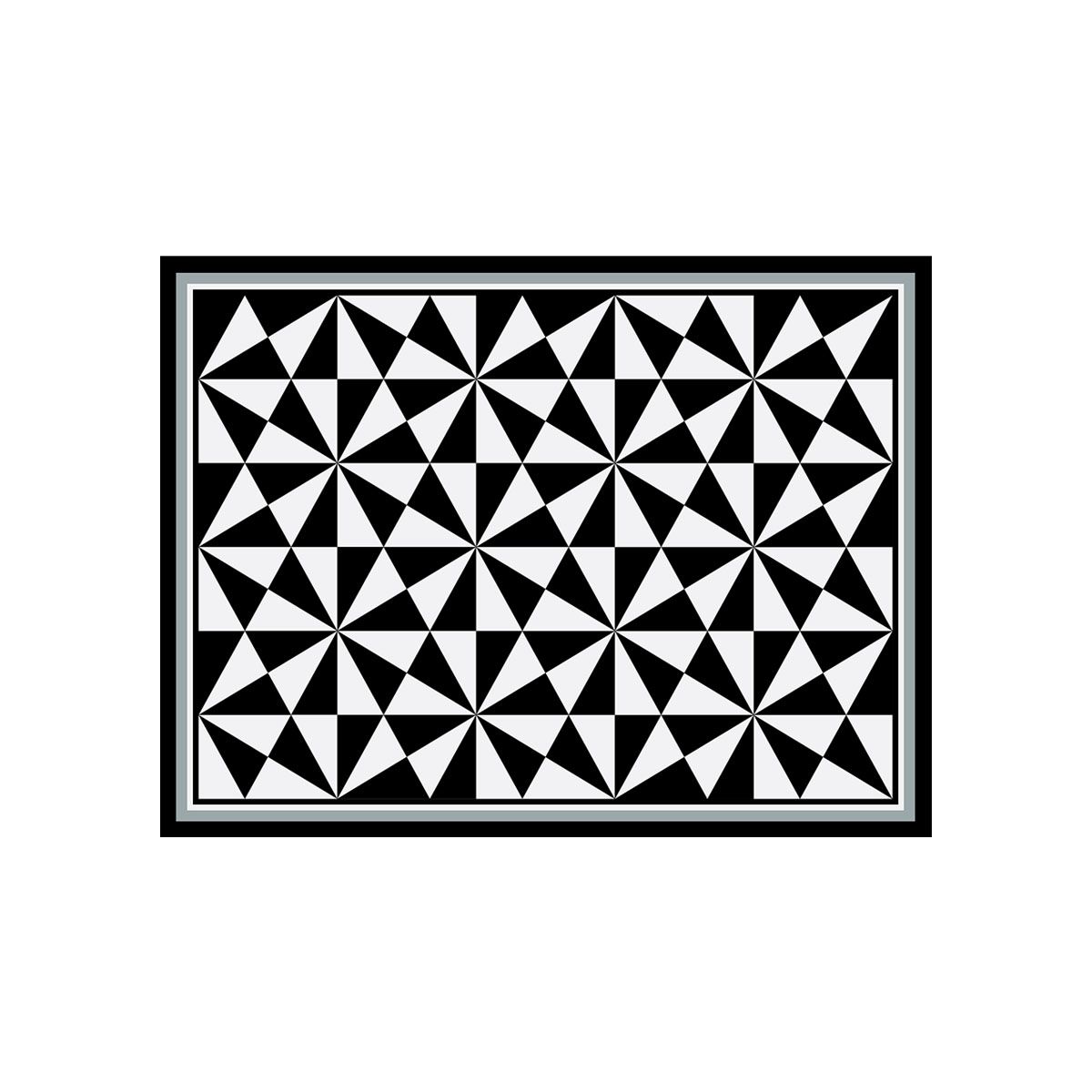 ALFOMBRA VINÍLICA LIVING  PIRÁMIDE BLACK 70X100 CM - 1