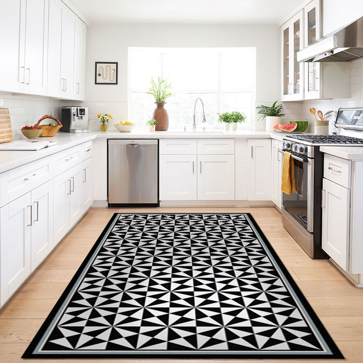 ALFOMBRA VINÍLICA LIVING  PIRÁMIDE BLACK 70X100 CM - 8