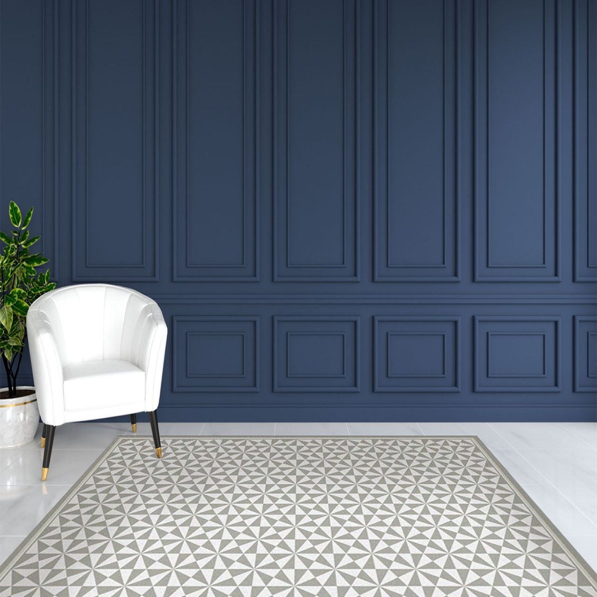ALFOMBRA VINÍLICA LIVING PIRÁMIDE GREY MIST 70X100 CM - 7