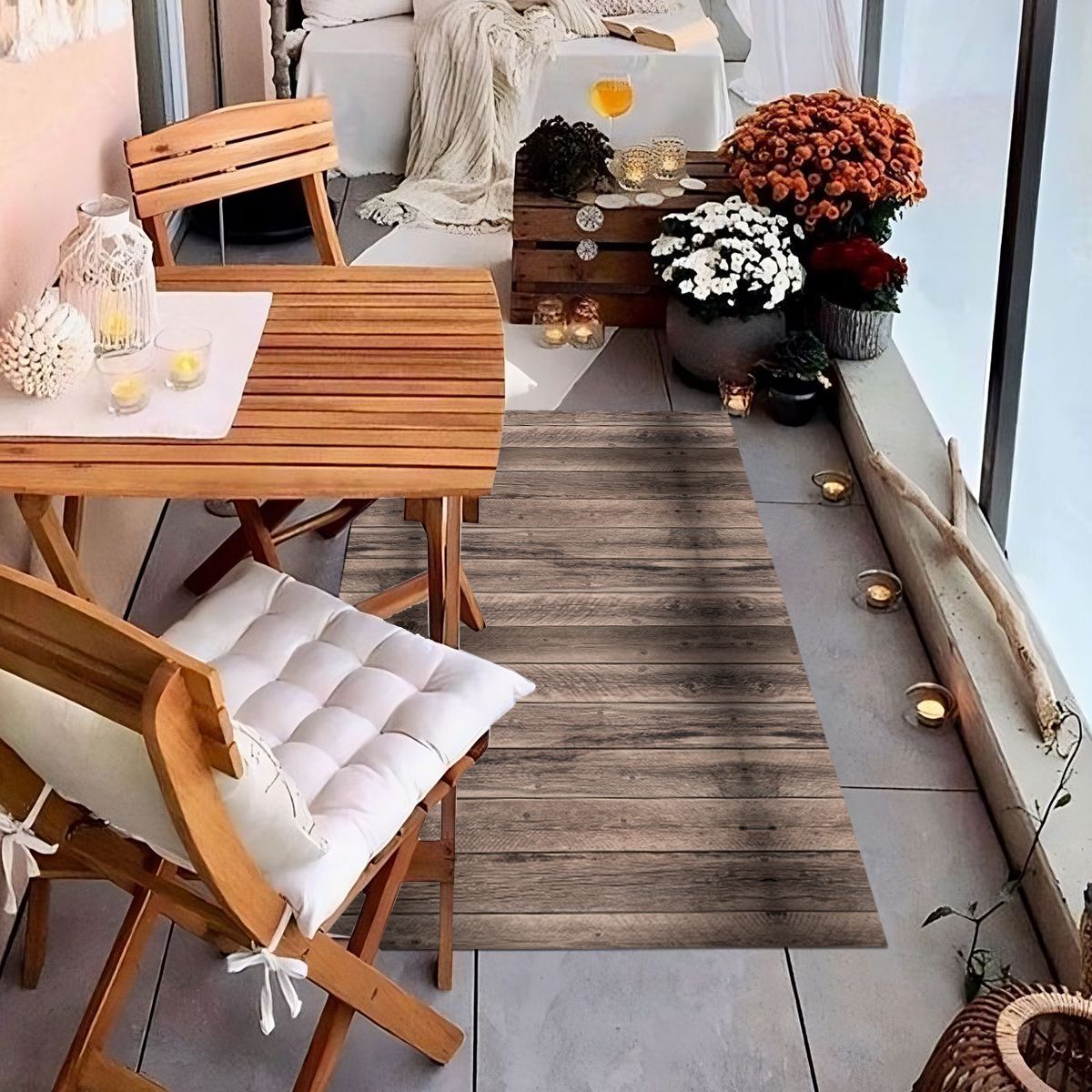 ALFOMBRA VINÍLICA  MADERA RÚSTICA RED GREY 140X180 CM - 3