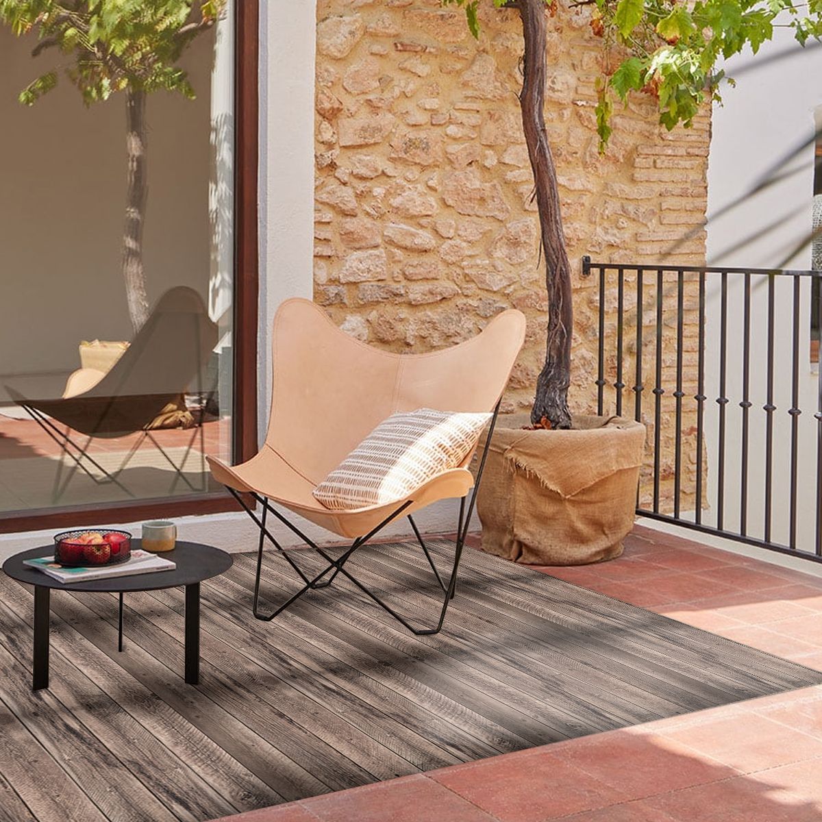 ALFOMBRA VINÍLICA  MADERA RÚSTICA RED GREY 140X180 CM - 7