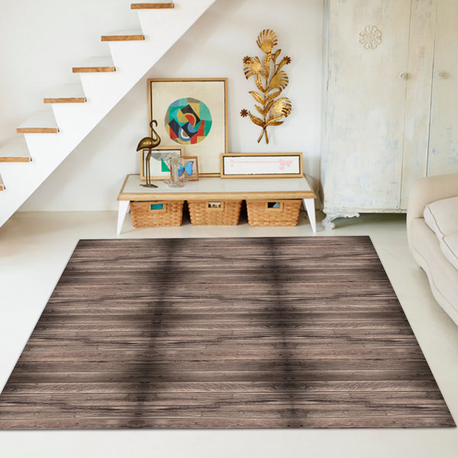 ALFOMBRA VINÍLICA  MADERA RÚSTICA RED GREY 140X180 CM - 10
