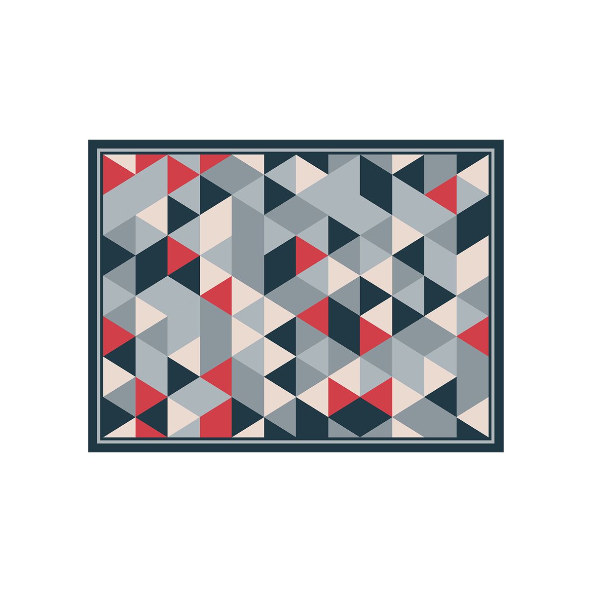 ALFOMBRA VINÍLICA LIVING PRISMA CORAL SKY 70X100 CM - 1