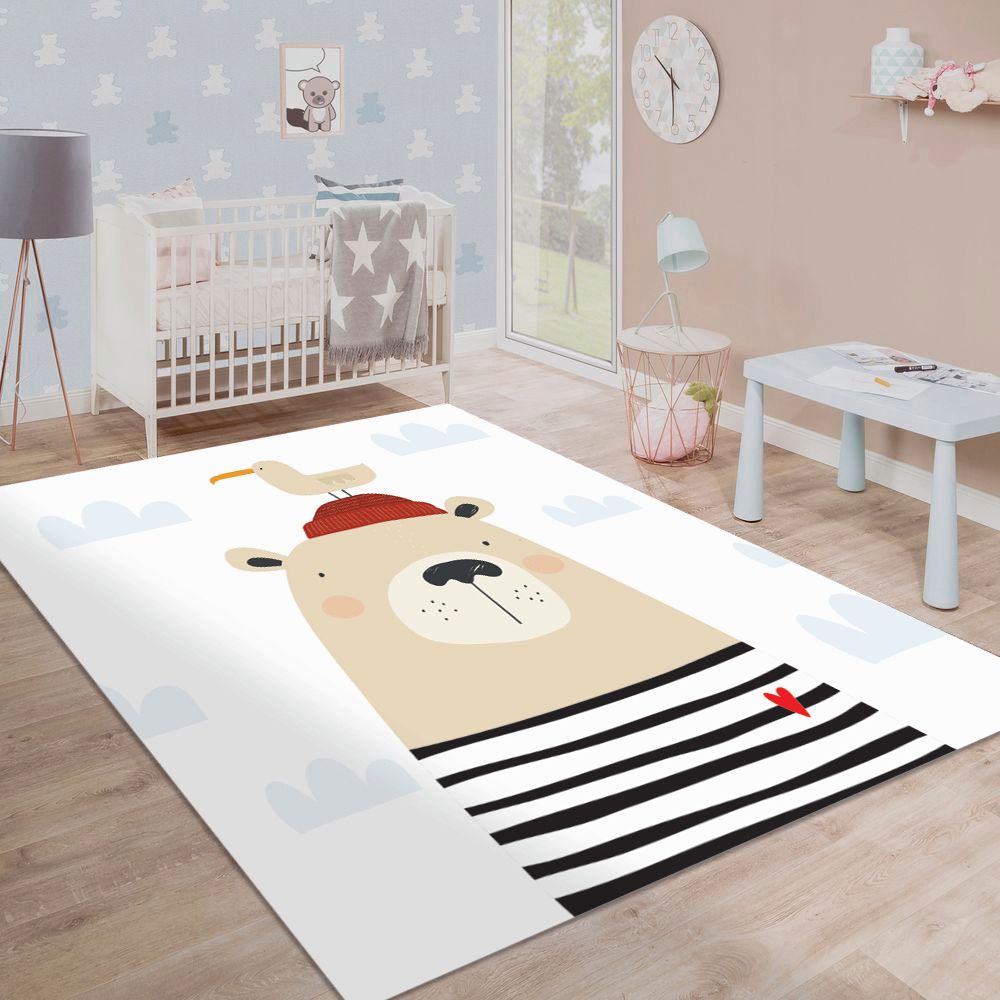 ALFOMBRA VINÍLICA INFANTIL OSO MARINERO 140X180 CM - 4