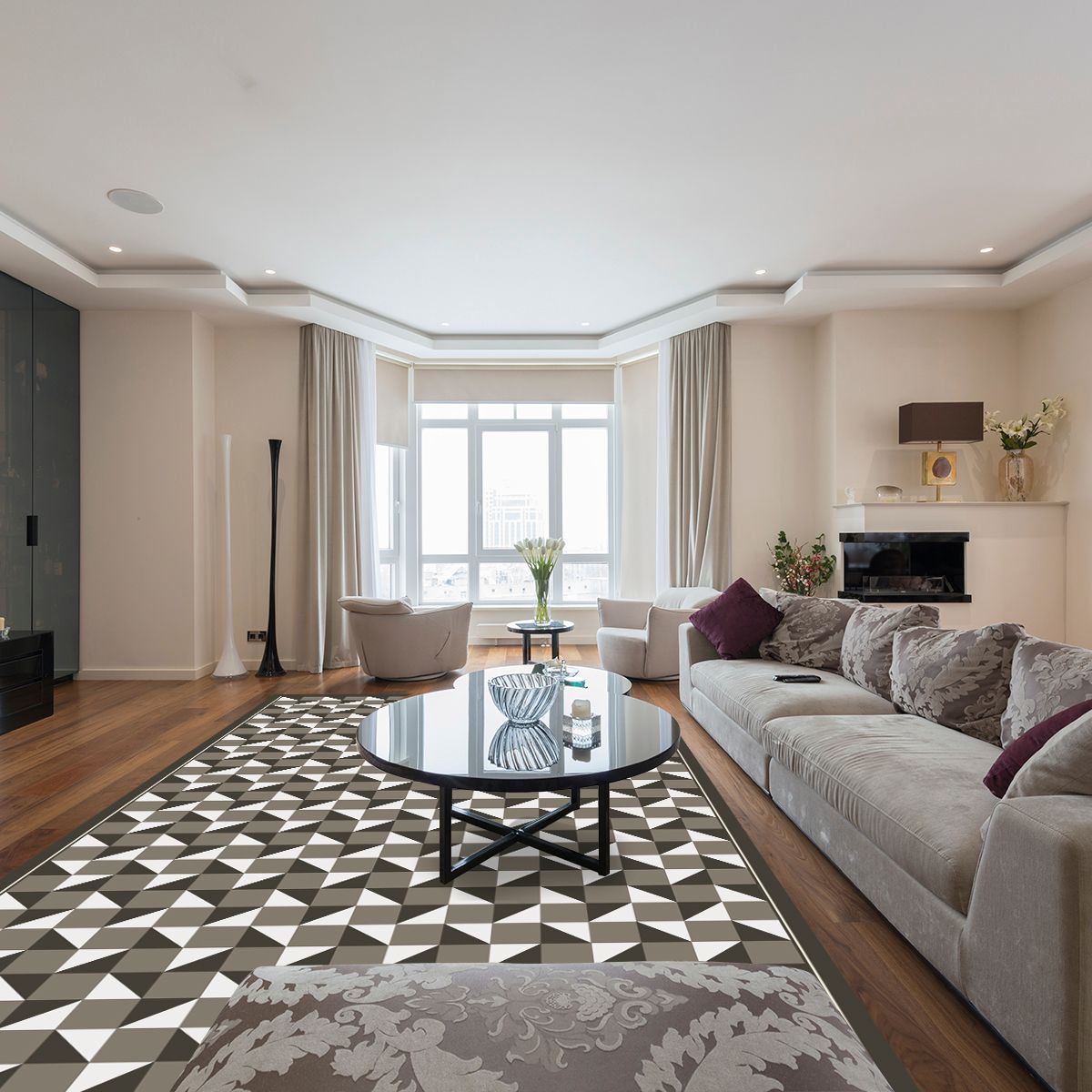 ALFOMBRA VINÍLICA LIVING  TABLERO TITANIUM 140X180 CM - 10