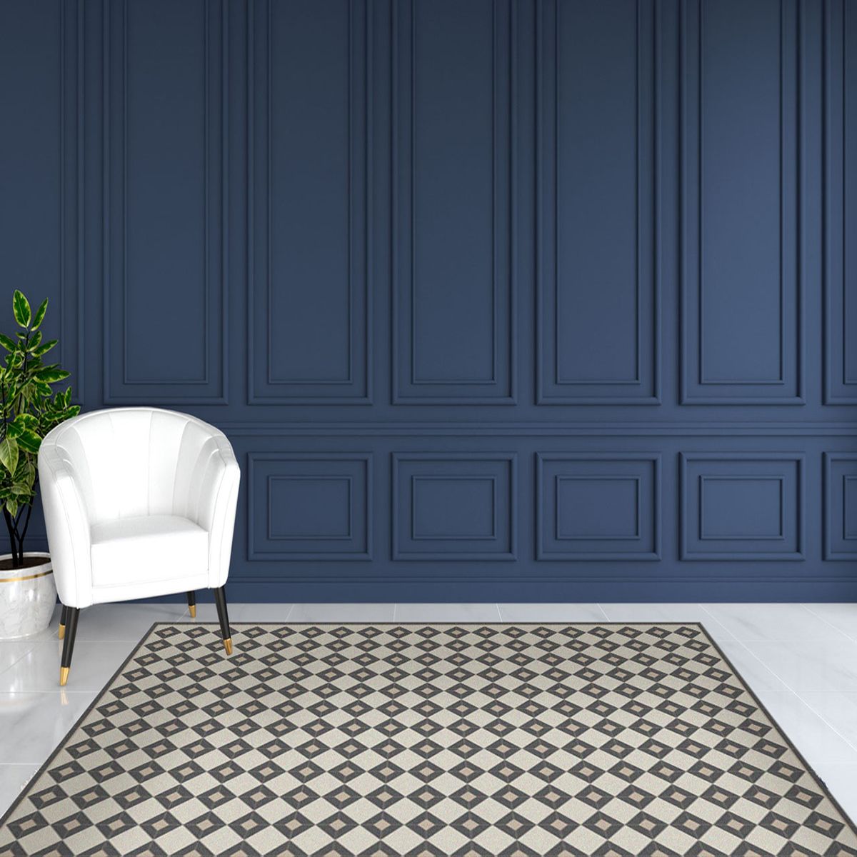 ALFOMBRA VINÍLICA  ROMBO DAMA VINTAGE 140X180 CM - 8