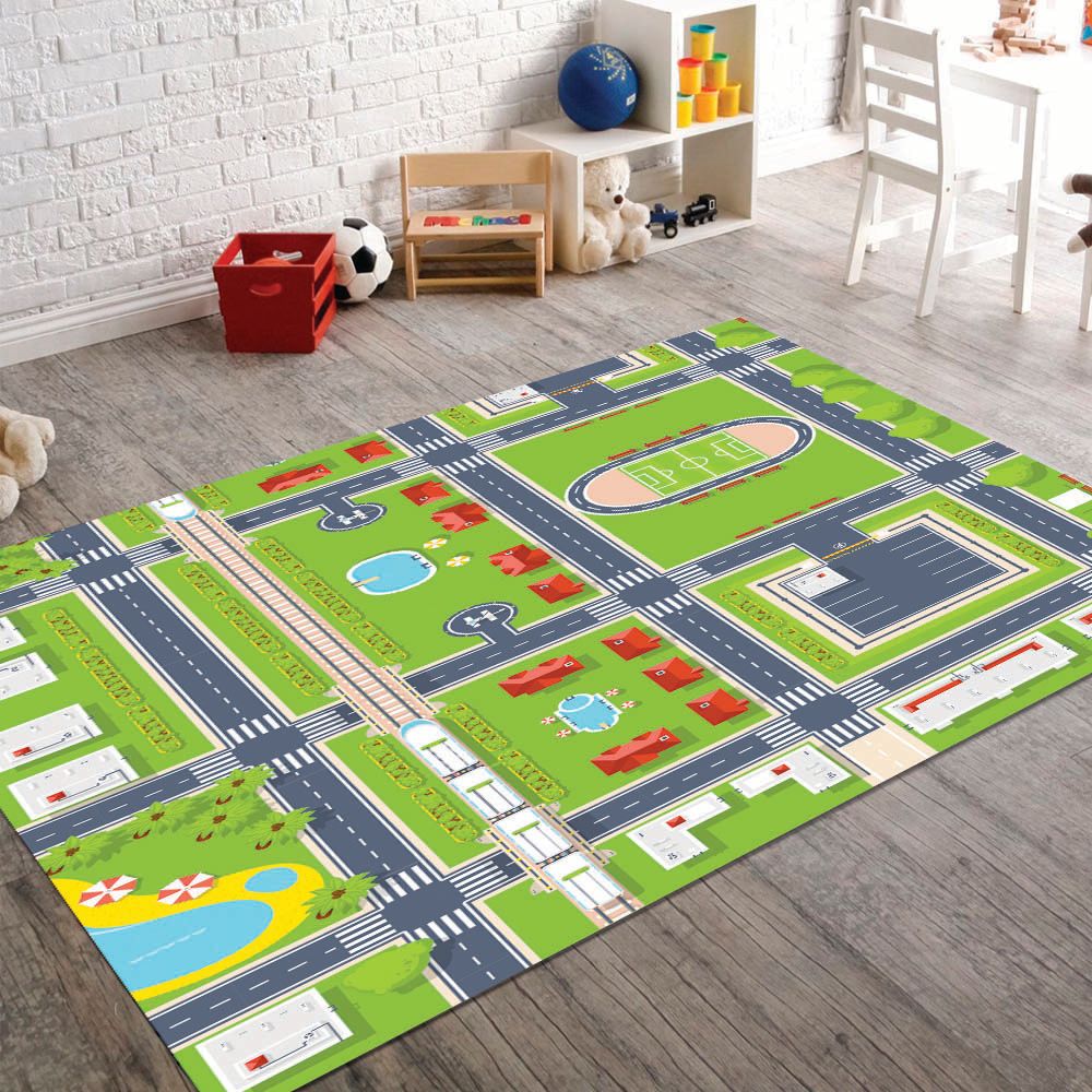 ALFOMBRA VINÍLICA INFANTIL CIUDAD DAVANTI 140X160 CM - 2