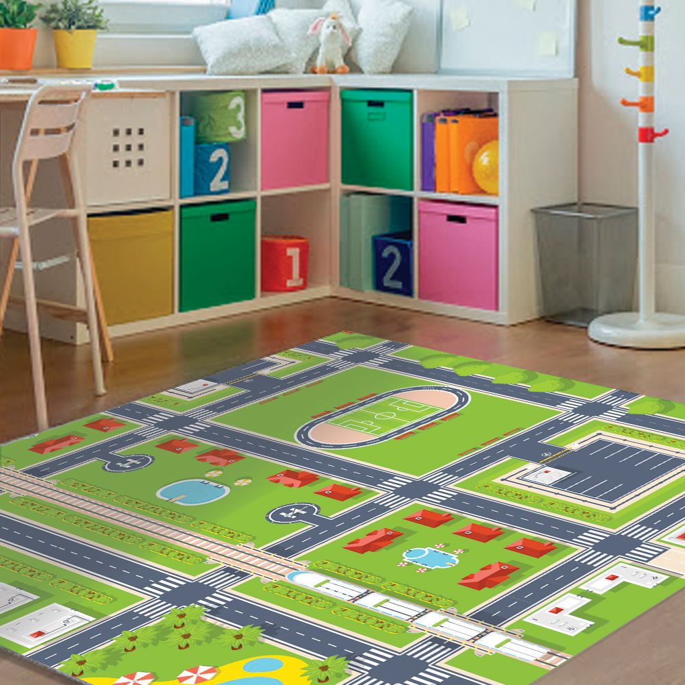 ALFOMBRA VINÍLICA INFANTIL CIUDAD DAVANTI 140X160 CM - 3