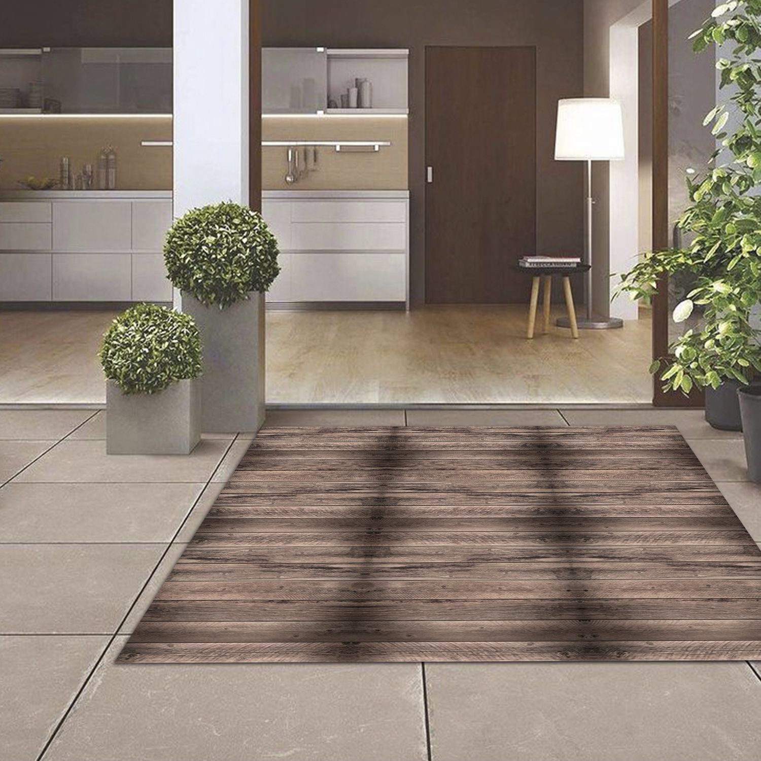 ALFOMBRA VINÍLICA MADERA RÚSTICA RED GREY 140X160 CM - 6