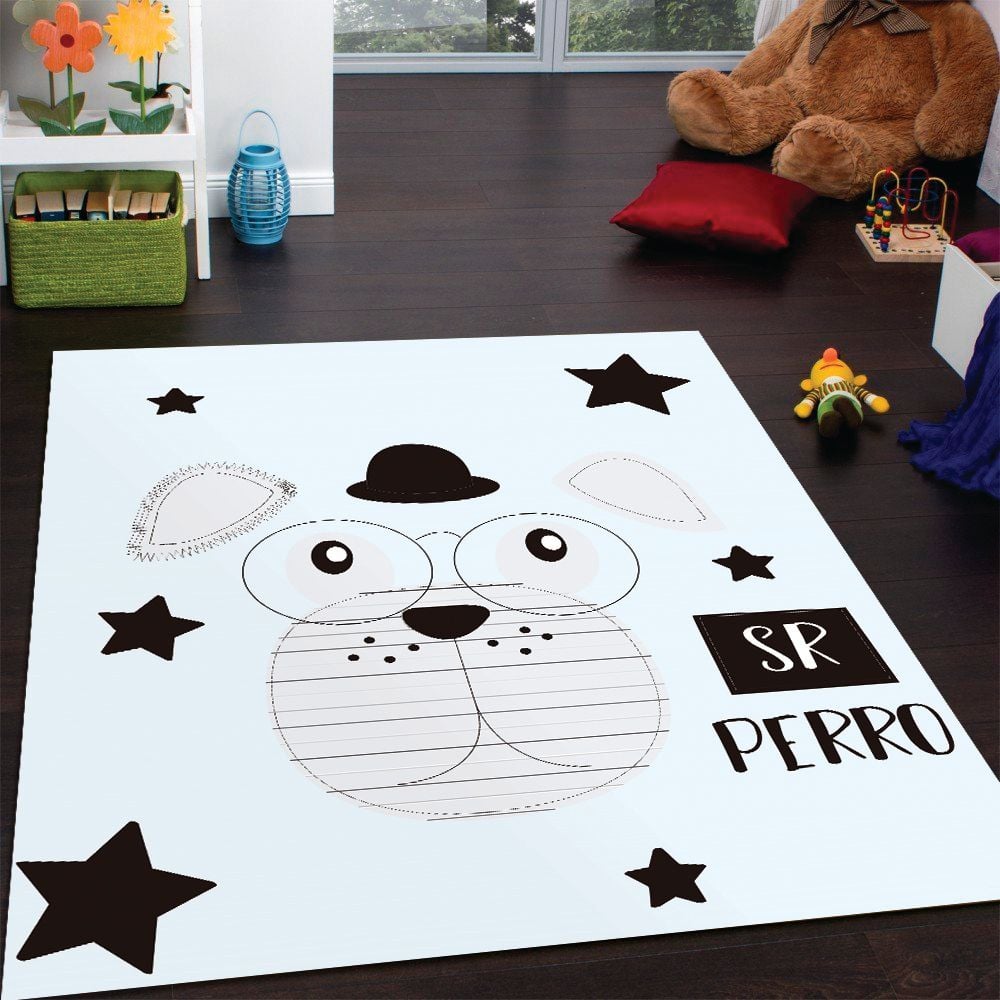 ALFOMBRA VINÍLICA INFANTIL SEÑOR PERRO 140X160 CM - 4