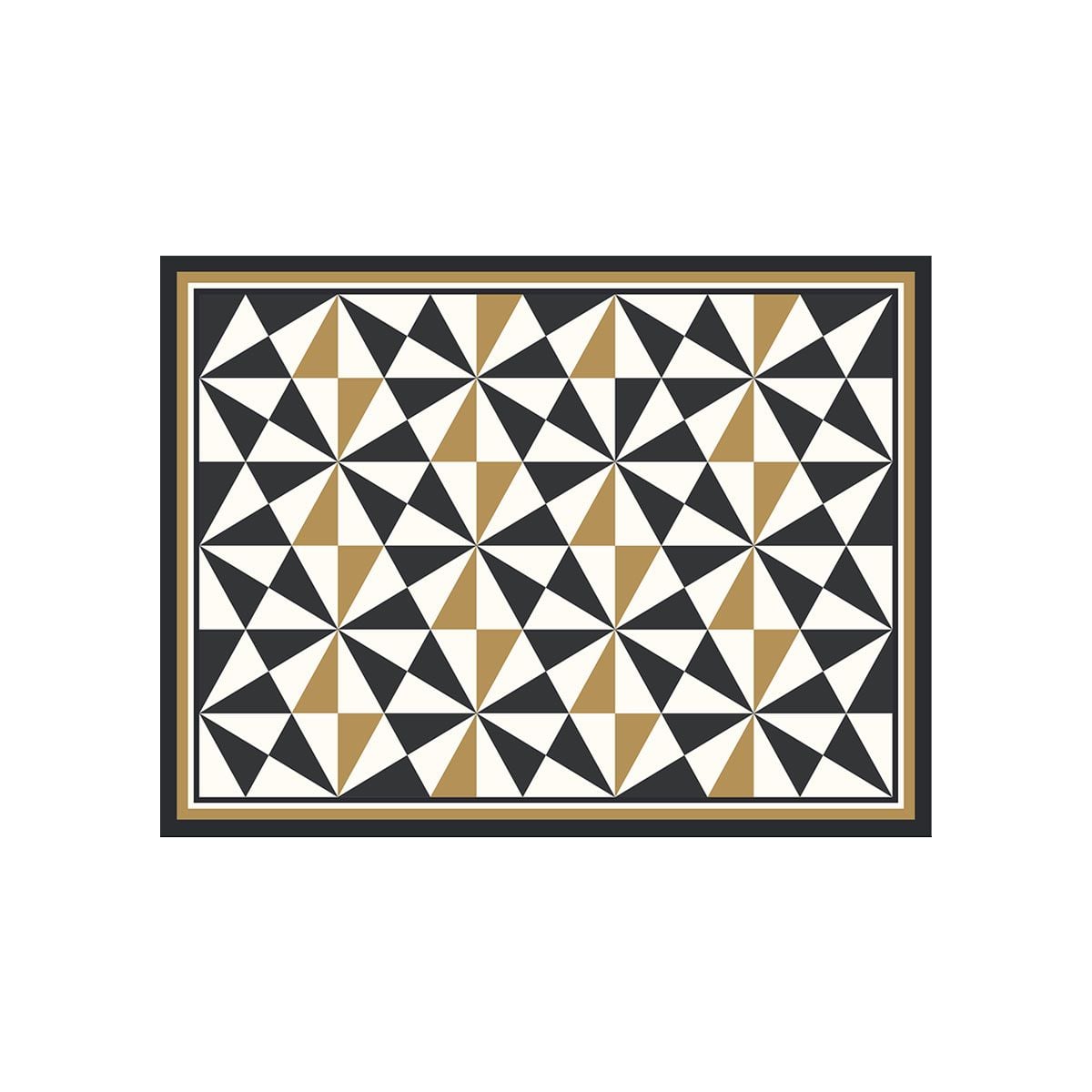 ALFOMBRA VINÍLICA LIVING PIRÁMIDE BLACK GOLD 50X70 CM - 1