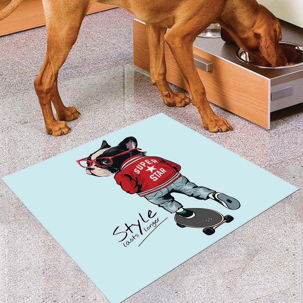 ALFOMBRA VINÍLICA PET SKATER DOG 70X70 CM - 2