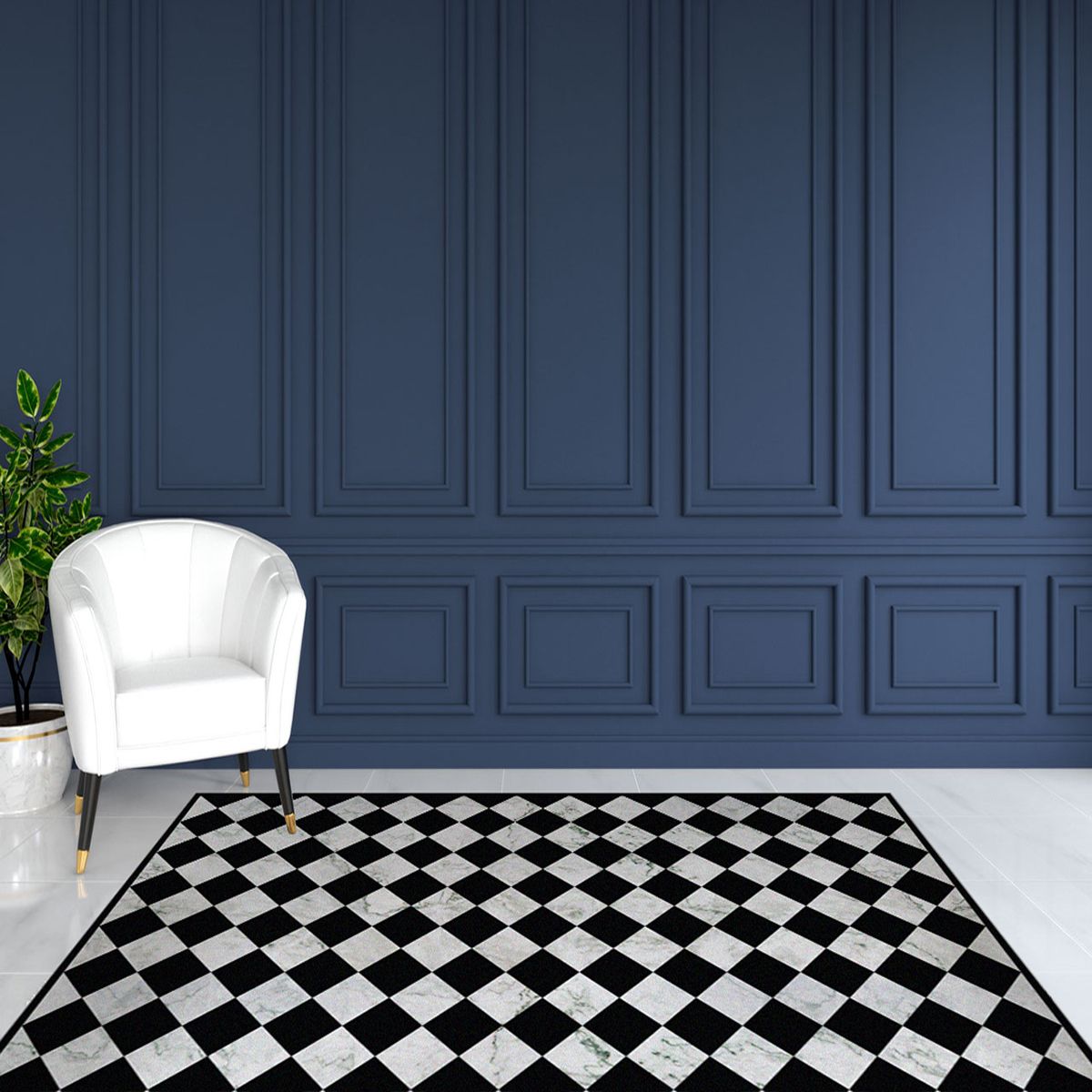 ALFOMBRA VINÍLICA ROMBO DAMA MEDIUM MARBLE 140X180 CM - 8